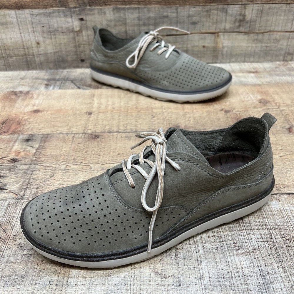 Merrell Vertiver Womens Olive/Gray Leather Casual Select Move Shoes Size 8